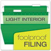 A Picture of product PFX-415215BGR Pendaflex® Colored Reinforced Hanging Folders Letter Size, 1/5-Cut Tabs, Bright Green, 25/Box