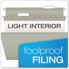 A Picture of product PFX-415215GRA Pendaflex® Colored Reinforced Hanging Folders Letter Size, 1/5-Cut Tabs, Gray, 25/Box