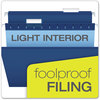 A Picture of product PFX-415215NAV Pendaflex® Colored Reinforced Hanging Folders Letter Size, 1/5-Cut Tabs, Navy, 25/Box