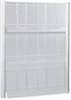 A Picture of product SAF-4134SL Safco® Luxe™ Magazine & Pamphlet Display Rack, 9 Compartments, 31.75w x 5d 41h, Clear/Silver, Ships in 1-3 Business Days
