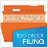 A Picture of product PFX-415215ORA Pendaflex® Colored Reinforced Hanging Folders Letter Size, 1/5-Cut Tabs, Orange, 25/Box