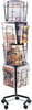 A Picture of product SAF-4139CH Safco® Wire Rotary Display Racks 16 Compartments, 15w x 15d 60h, Charcoal