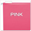 A Picture of product PFX-415215PIN Pendaflex® Colored Reinforced Hanging Folders Letter Size, 1/5-Cut Tabs, Pink, 25/Box