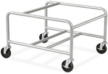 Safco® Sled Base Stack Chair Cart Metal, 500 lb Capacity, 23.5" x 27.5" 17", Silver, Ships in 1-3 Business Days