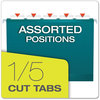 A Picture of product PFX-415215TEA Pendaflex® Colored Reinforced Hanging Folders Letter Size, 1/5-Cut Tabs, Teal, 25/Box