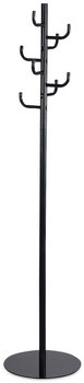 Safco® Hook Head Coat Rack 8 Hooks, 15 x 68, Black, Ships in 1-3 Business Days