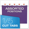 A Picture of product PFX-415215VIO Pendaflex® Colored Reinforced Hanging Folders Letter Size, 1/5-Cut Tabs, Violet, 25/Box