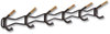 A Picture of product SAF-4257BL Safco® Family Coat Wall Rack 6 Hook, 42.75w x 5.25d 7.25h, Black, Ships in 1-3 Business Days