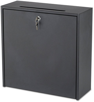 Safco® Interoffice Mailbox Wall-Mountable 18 x 7 Black