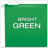 A Picture of product PFX-4152X2BGR Pendaflex® Extra Capacity Reinforced Hanging File Folders with Box Bottom 2" Letter Size, 1/5-Cut Tabs, Bright Green, 25/Box