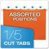 A Picture of product PFX-4152X2ORA Pendaflex® Extra Capacity Reinforced Hanging File Folders with Box Bottom 2" Letter Size, 1/5-Cut Tabs, Orange, 25/Box
