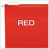 A Picture of product PFX-4152X2RED Pendaflex® Extra Capacity Reinforced Hanging File Folders with Box Bottom 2" Letter Size, 1/5-Cut Tabs, Red, 25/Box