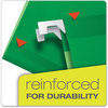 A Picture of product PFX-415315BGR Pendaflex® Colored Reinforced Hanging Folders Legal Size, 1/5-Cut Tabs, Bright Green, 25/Box