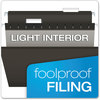 A Picture of product PFX-415315BLA Pendaflex® Colored Reinforced Hanging Folders Legal Size, 1/5-Cut Tabs, Black, 25/Box