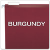 A Picture of product PFX-415315BUR Pendaflex® Colored Reinforced Hanging Folders Legal Size, 1/5-Cut Tabs, Burgundy, 25/Box