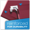 A Picture of product PFX-415315BUR Pendaflex® Colored Reinforced Hanging Folders Legal Size, 1/5-Cut Tabs, Burgundy, 25/Box