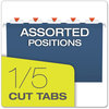 A Picture of product PFX-415315NAV Pendaflex® Colored Reinforced Hanging Folders Legal Size, 1/5-Cut Tabs, Navy, 25/Box