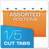 A Picture of product PFX-415315ORA Pendaflex® Colored Reinforced Hanging Folders Legal Size, 1/5-Cut Tabs, Orange, 25/Box