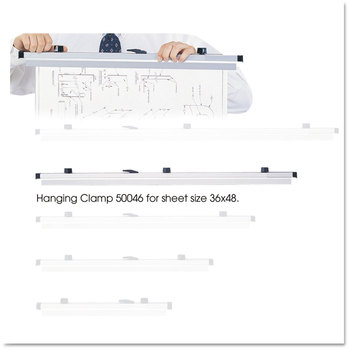 Safco® Sheet File Hanging Clamps 100 Sheets Per Clamp, 36" Length, 6/Carton