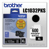 A Picture of product BRT-LC1032PKS Brother LC103BK, LC103C, LC103M, LC103Y, LC1032PKS, LC1033PKS Ink Innobella High-Yield 600 Page-Yield, Black, 2/Pack