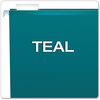 A Picture of product PFX-415315TEA Pendaflex® Colored Reinforced Hanging Folders Legal Size, 1/5-Cut Tabs, Teal, 25/Box