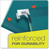 A Picture of product PFX-415315TEA Pendaflex® Colored Reinforced Hanging Folders Legal Size, 1/5-Cut Tabs, Teal, 25/Box