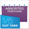 A Picture of product PFX-415315VIO Pendaflex® Colored Reinforced Hanging Folders Legal Size, 1/5-Cut Tabs, Violet, 25/Box