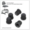 A Picture of product SAF-5130 Safco® Task Master® Tubular Base Inserts Black, 5/Set