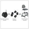 A Picture of product SAF-5130 Safco® Task Master® Tubular Base Inserts Black, 5/Set
