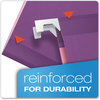 A Picture of product PFX-415315VIO Pendaflex® Colored Reinforced Hanging Folders Legal Size, 1/5-Cut Tabs, Violet, 25/Box
