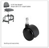 A Picture of product SAF-5131 Safco® Task Master® Carpet Casters 2" Wheel, Black, 5/Set, Ships in 1-3 Business Days