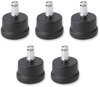 A Picture of product SAF-5138 Safco® Task Master® Nylon Glides Grip Ring Stem, 2" x 1.38" Glide, Black, 5/Set