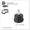 A Picture of product SAF-5138 Safco® Task Master® Nylon Glides Grip Ring Stem, 2" x 1.38" Glide, Black, 5/Set