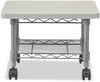 A Picture of product SAF-5206GR Safco® Underdesk Printer/Fax Stand Engineered Wood, 2 Shelves, 19" x 16" 13.5", Gray
