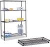 A Picture of product SAF-5242BL Safco® Commercial Extra Shelf Pack 48w x 18d 1h, Steel, Black, 2/Pack