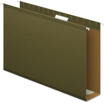 Pendaflex® Extra Capacity Reinforced Hanging File Folders with Box Bottom 3" Legal Size, 1/5-Cut Tabs, Green, 25/Box