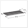 A Picture of product SAF-5242BL Safco® Commercial Extra Shelf Pack 48w x 18d 1h, Steel, Black, 2/Pack