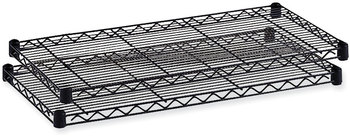 Safco® Commercial Extra Shelf Pack 48w x 18d 1h, Steel, Black, 2/Pack