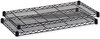 A Picture of product SAF-5242BL Safco® Commercial Extra Shelf Pack 48w x 18d 1h, Steel, Black, 2/Pack