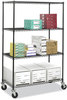 A Picture of product SAF-5283 Safco® Caster Kit for Task Master Industrial Shelving Units, Black, 4/Set (2 Locking), Ships in 1-3 Business Days