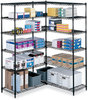 A Picture of product SAF-5293BL Safco® Industrial Extra Shelf Pack 48w x 18d 1.5h, Steel, Black, 2/Pack