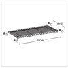 A Picture of product SAF-5293BL Safco® Industrial Extra Shelf Pack 48w x 18d 1.5h, Steel, Black, 2/Pack