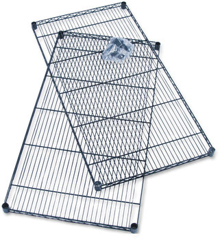 Safco® Industrial Extra Shelf Pack 48w x 18d 1.5h, Steel, Black, 2/Pack