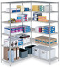 A Picture of product SAF-5293GR Safco® Industrial Extra Shelf Pack 48w x 18d 1.5h, Steel, Metallic Gray, 2/Pack