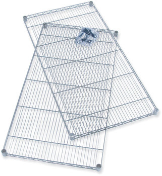 Safco® Industrial Extra Shelf Pack 48w x 18d 1.5h, Steel, Metallic Gray, 2/Pack