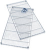 A Picture of product SAF-5293GR Safco® Industrial Extra Shelf Pack 48w x 18d 1.5h, Steel, Metallic Gray, 2/Pack