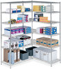 A Picture of product SAF-5296GR Safco® Industrial Extra Shelf Pack 48w x 24d 1.5h, Steel, Metallic Gray, 2/Pack