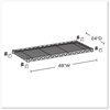 A Picture of product SAF-5296GR Safco® Industrial Extra Shelf Pack 48w x 24d 1.5h, Steel, Metallic Gray, 2/Pack