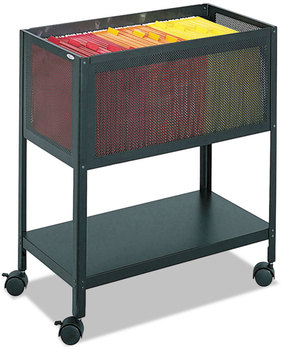 Safco® Open Top Mesh Tub Metal, 1 Shelf, Bin, 13.5" x 24.25" 27.5", Black