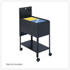 A Picture of product SAF-5362BL Safco® Extra-Deep Locking Mobile Tub File Letter Size, Metal, 1 Shelf, Bin, 13.5" x 24.75" 28.25", Black